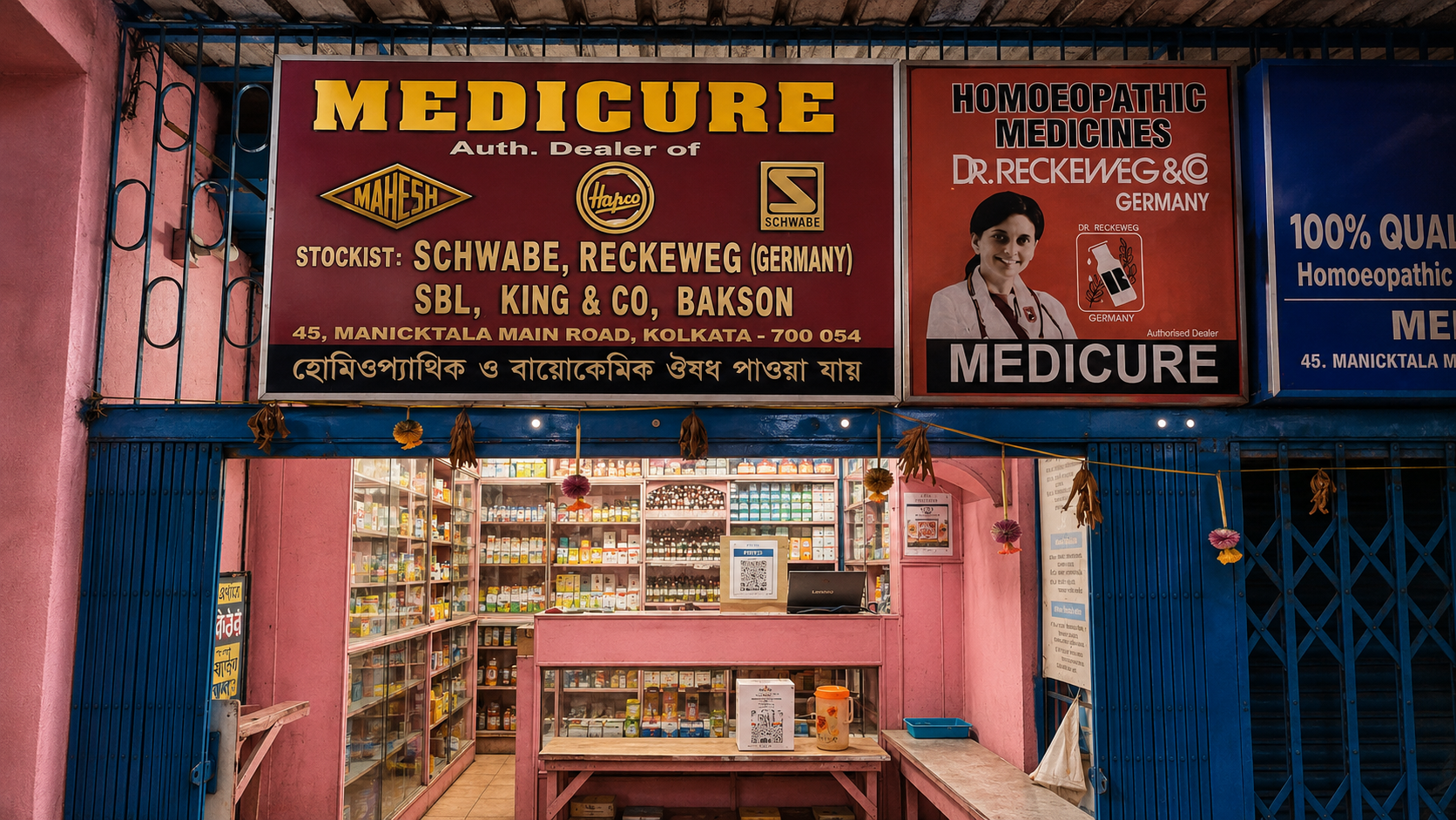 Medicure storefront on Maniktala Main Road